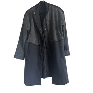 Lululemon Cocoon Coat | Small | Heathered Gray Wool Blend | Minimalist Jacket